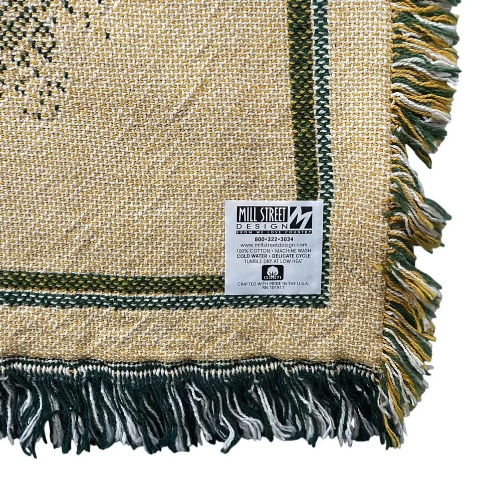 Wayland Union High School Wildcat Michigan Woven Tapestry Throw Blanket USA Made